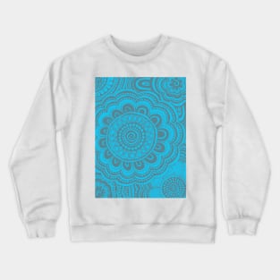 Cool Blue Anemone Flowers Crewneck Sweatshirt